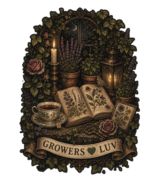 Candlelit Book Garden Large Natural Tote Bag artwork detail