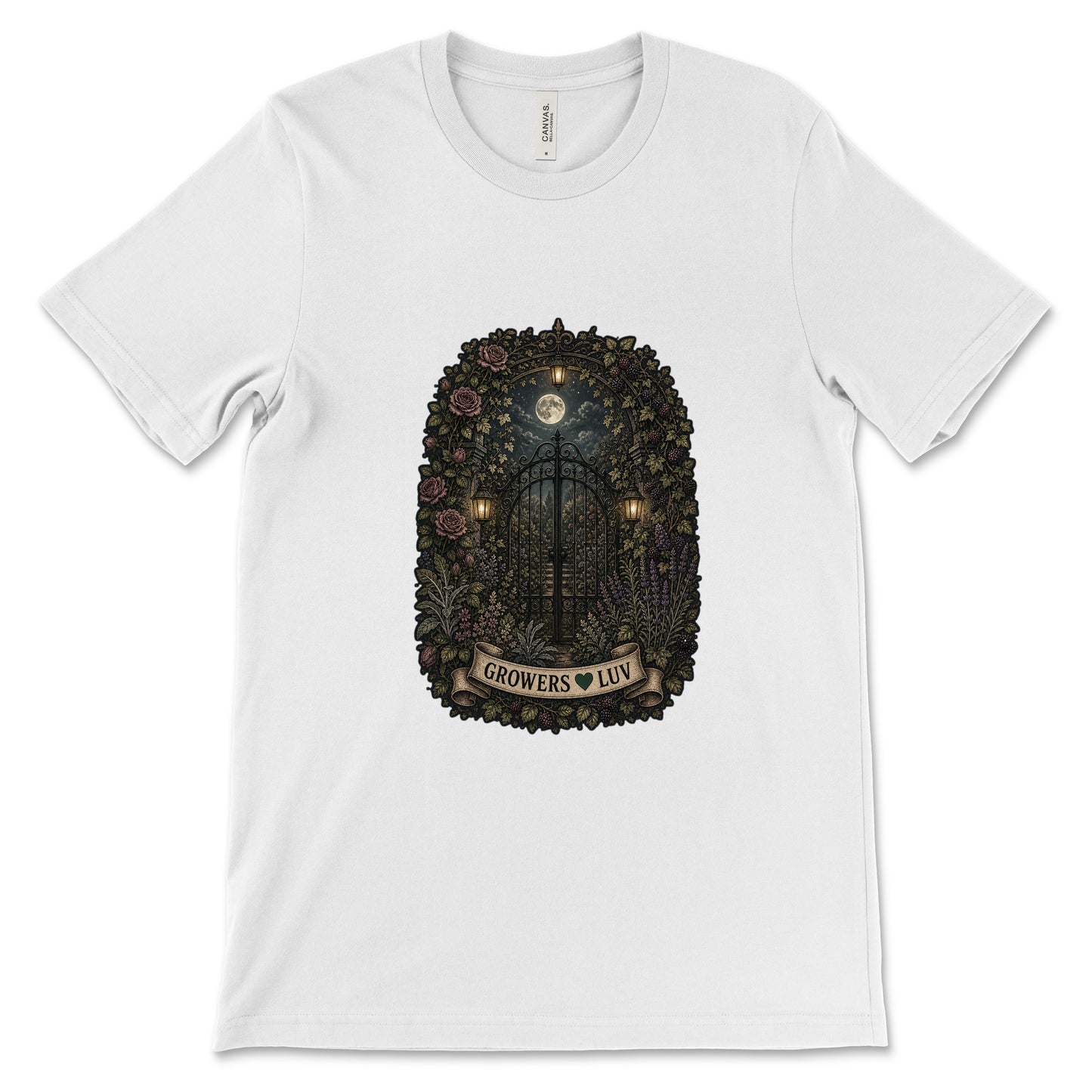 Moonlit Garden Gate Women's Bella Canvas Graphic Tee