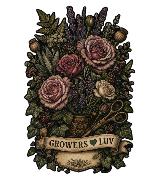 Dark Floral Bouquet Large Natural Tote Bag artwork detail