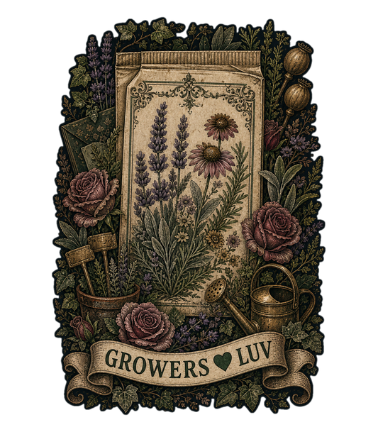 Antique Seed Packet Large Natural Tote Bag artwork detail