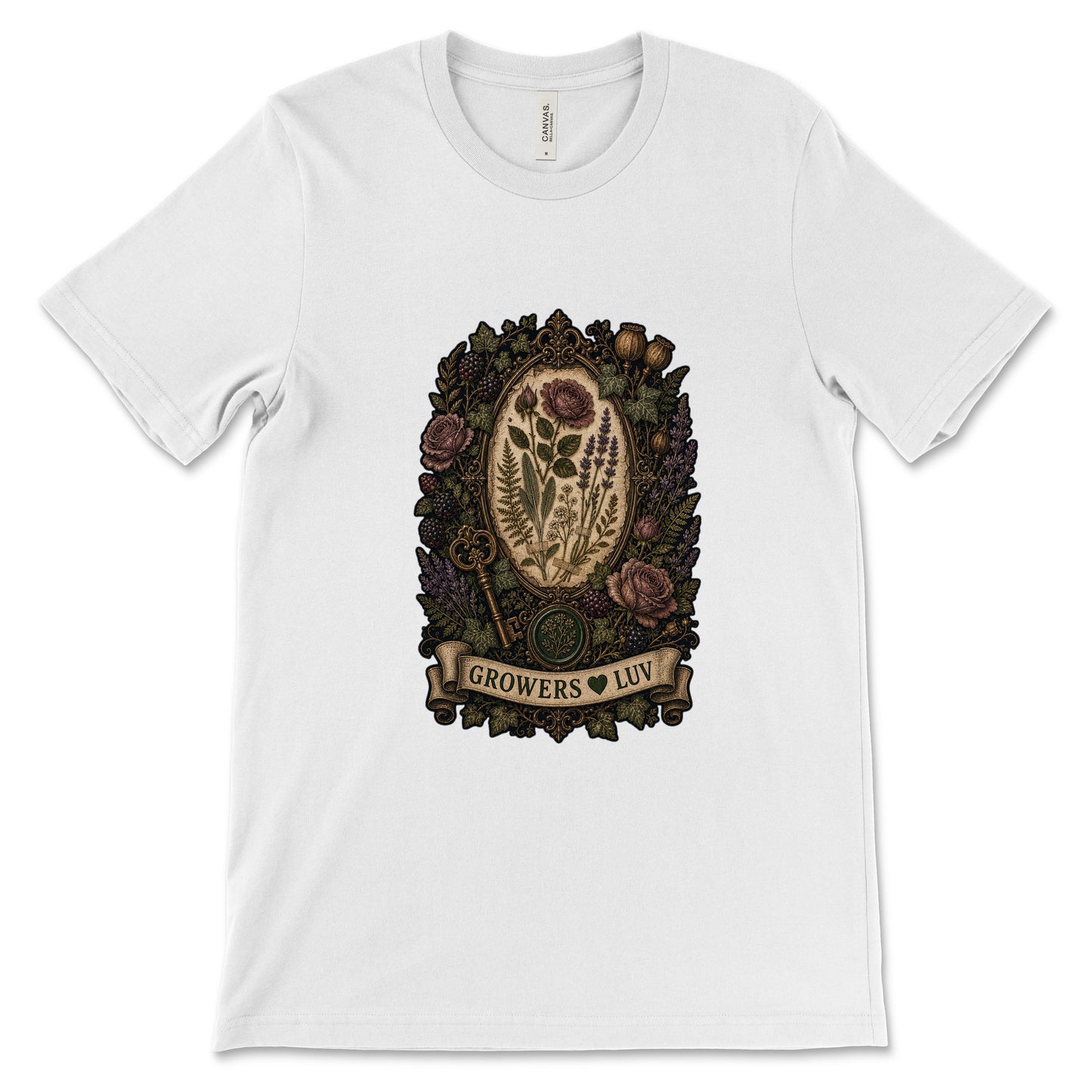 Victorian Herbarium Key Women's Bella Canvas Graphic Tee