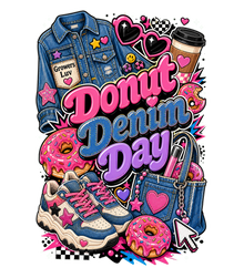 Donut Denim Day Women's Bella Canvas Graphic Tee