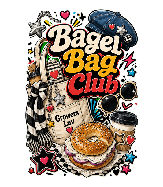 Bagel Bag Club Women's Bella Canvas Graphic Tee artwork detail