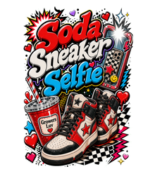 Soda Sneaker Selfie Women's Bella Canvas Graphic Tee