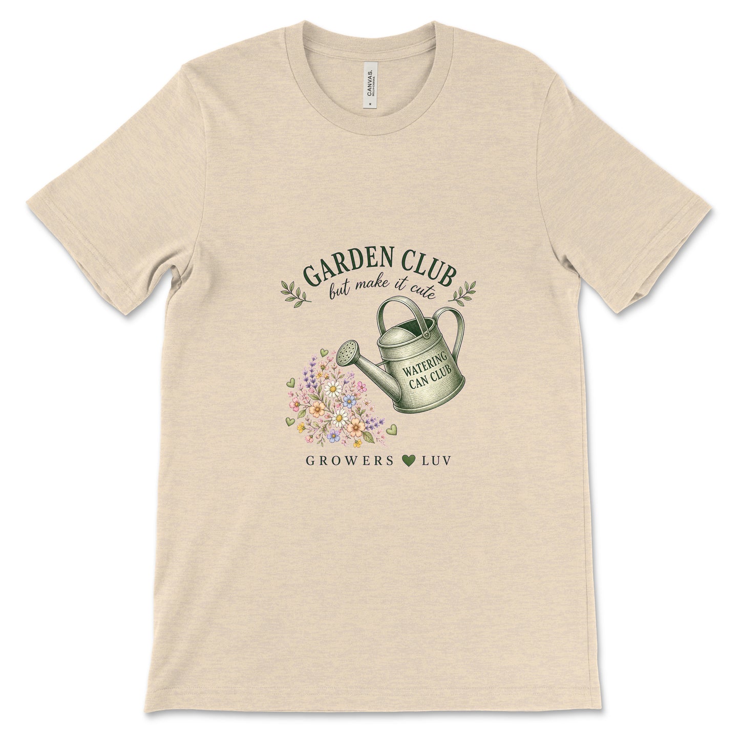 Garden Club But Make It Cute Women's Bella Canvas Graphic Tee in Heather Dust