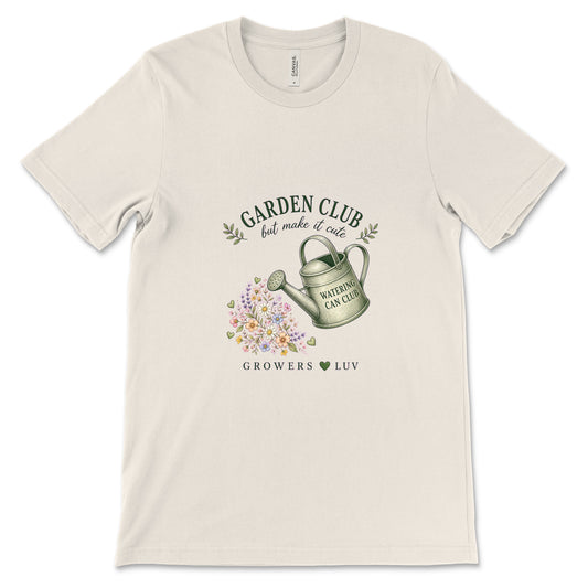 Garden Club But Make It Cute Women's Bella Canvas Graphic Tee in Natural