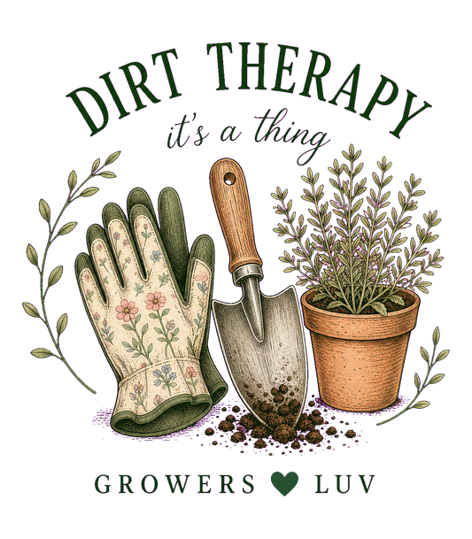 Dirt Therapy Large Natural Tote Bag artwork detail