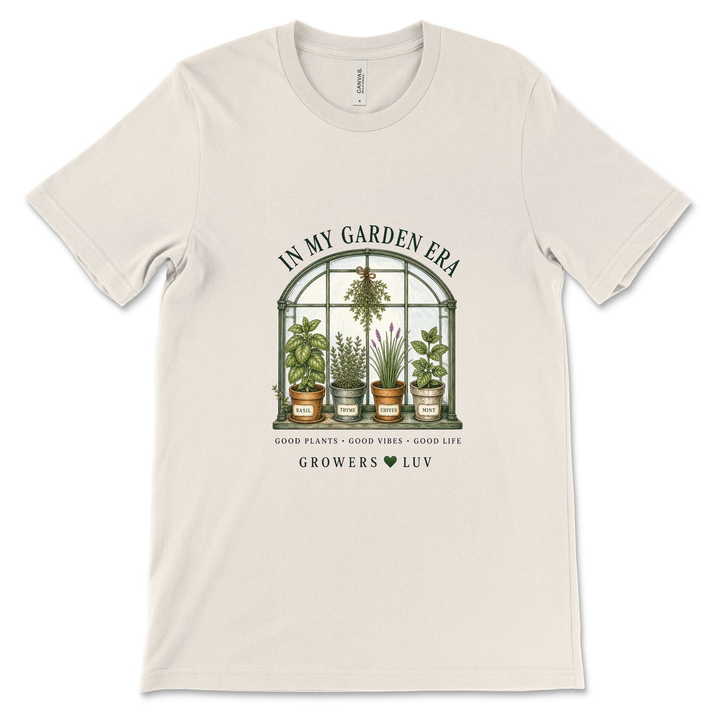 In My Garden Era Women's Bella Canvas Graphic Tee in Natural
