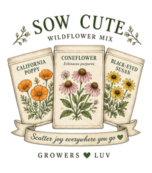 Sow Cute Wildflower Mix Women's Bella Canvas Graphic Tee