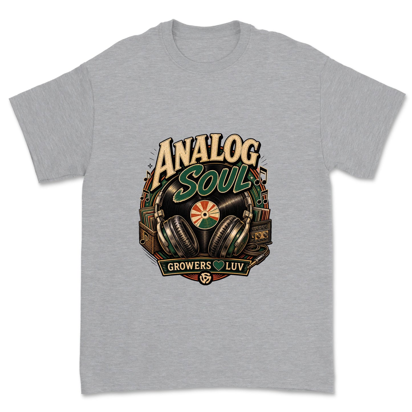 Analog Soul Men's Gildan Graphic Tee in Sport Grey Heather