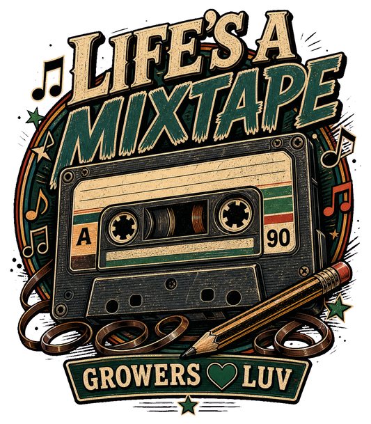 Lifes A Mixtape Large Natural Tote Bag artwork detail
