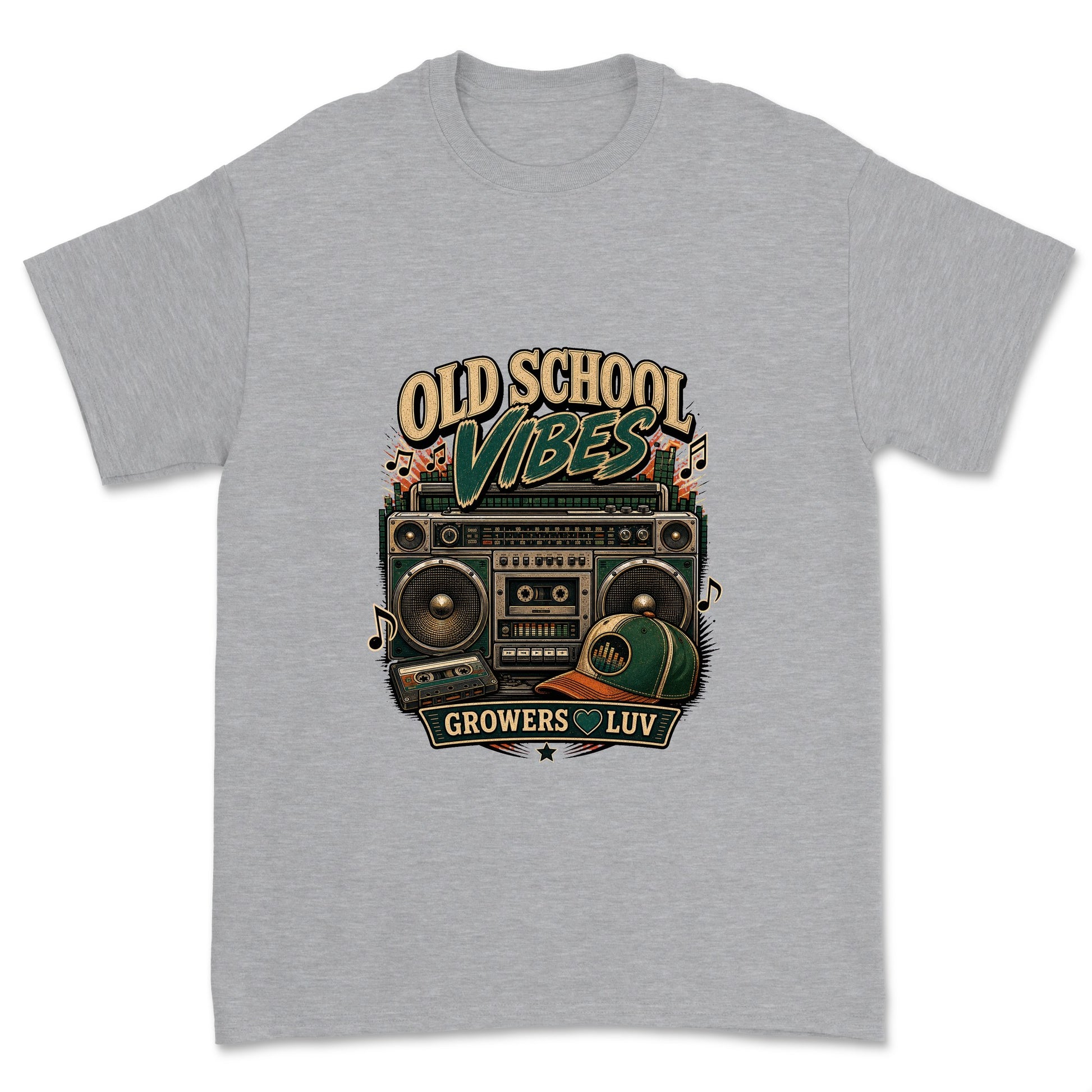 Old School Vibes Men's Gildan Graphic Tee in Sport Grey Heather