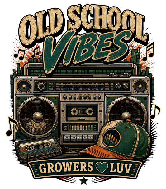 Old School Vibes Large Natural Tote Bag artwork detail