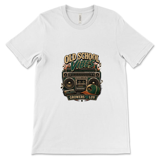 Old School Vibes Women's Bella Canvas Graphic Tee in White