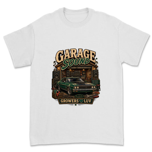 Garage Sound Men's Gildan Graphic Tee in White