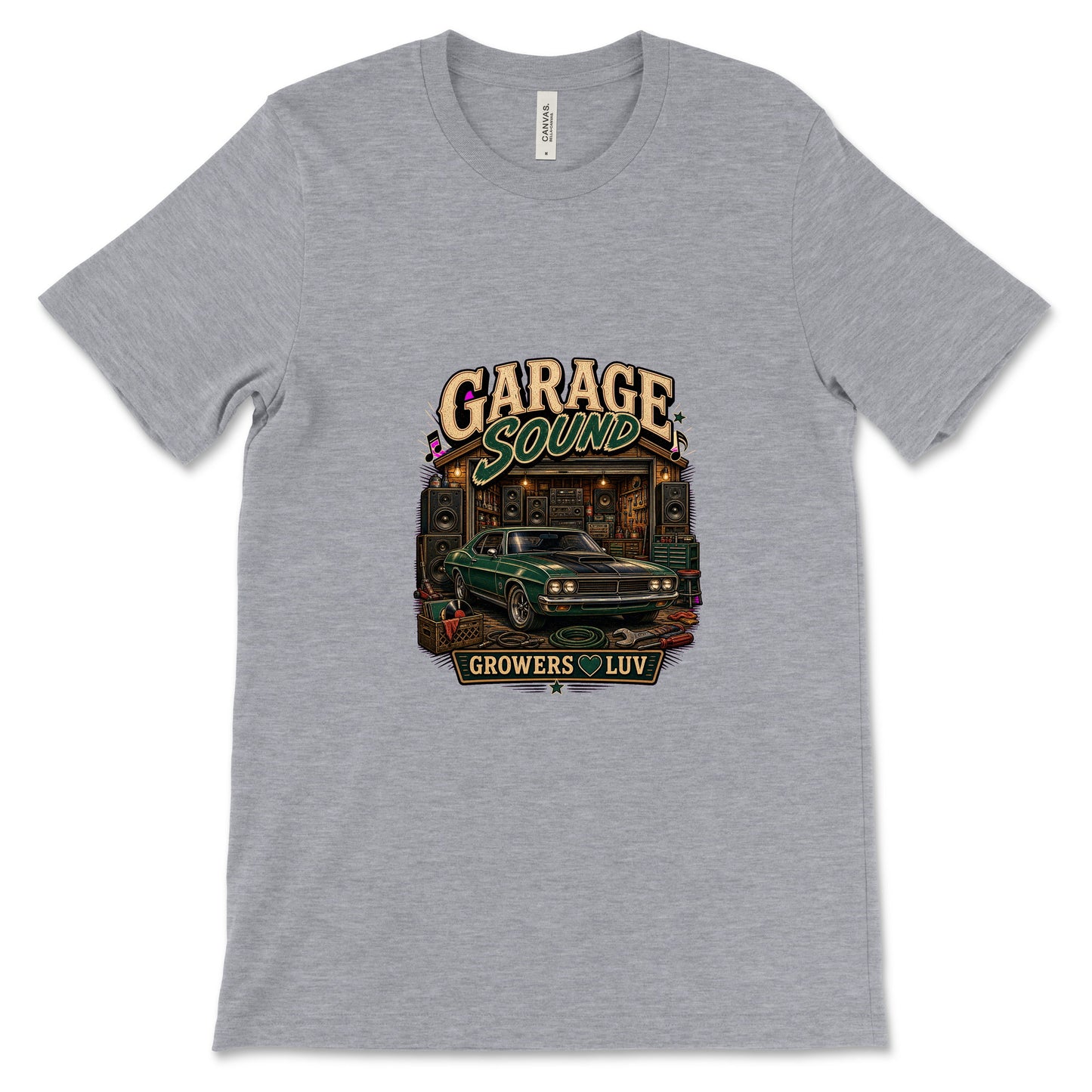 Garage Sound Women's Bella Canvas Graphic Tee in Athletic Heather