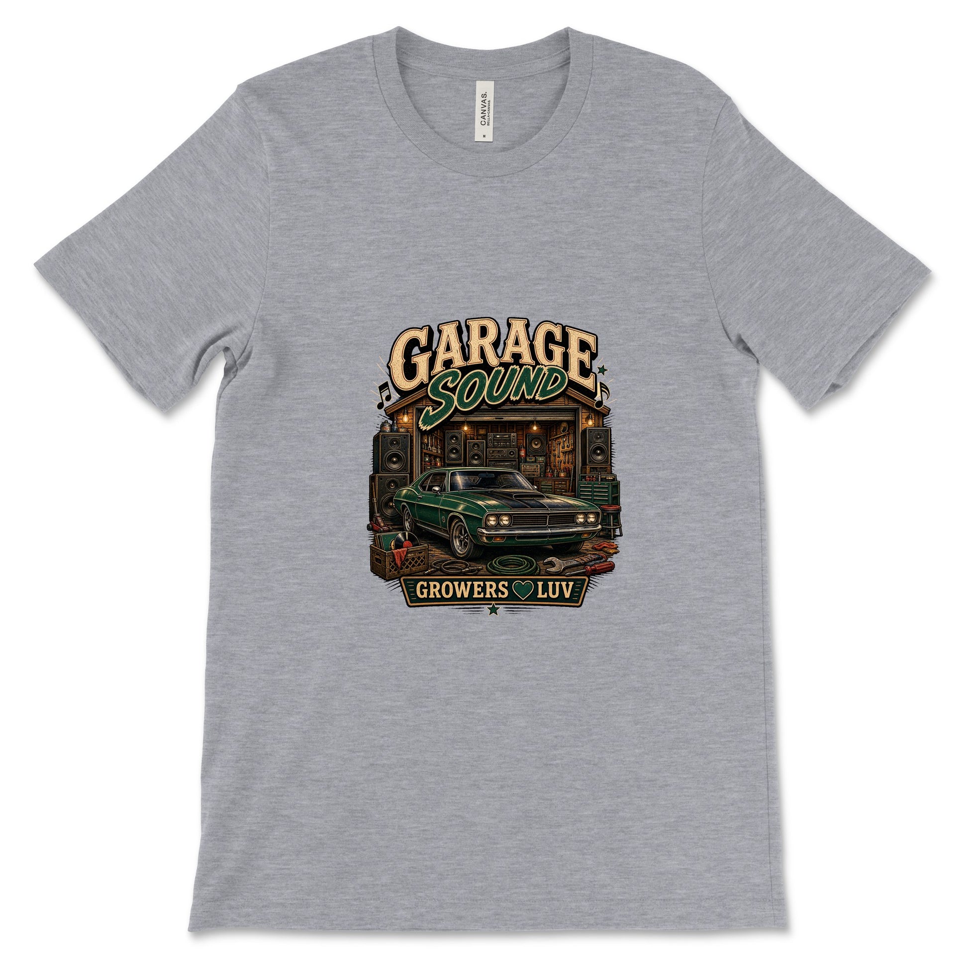 Garage Sound Women's Bella Canvas Graphic Tee in Athletic Heather