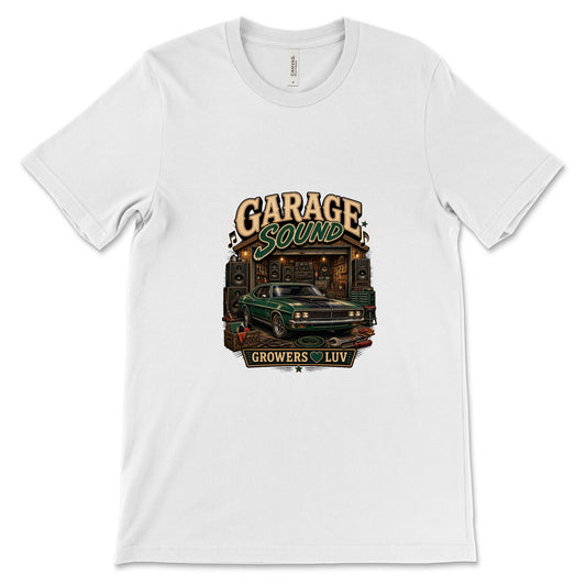 Garage Sound Women's Bella Canvas Graphic Tee in White
