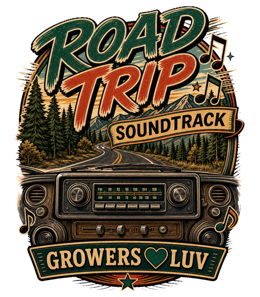 Road Trip Soundtrack Large Natural Tote Bag artwork detail