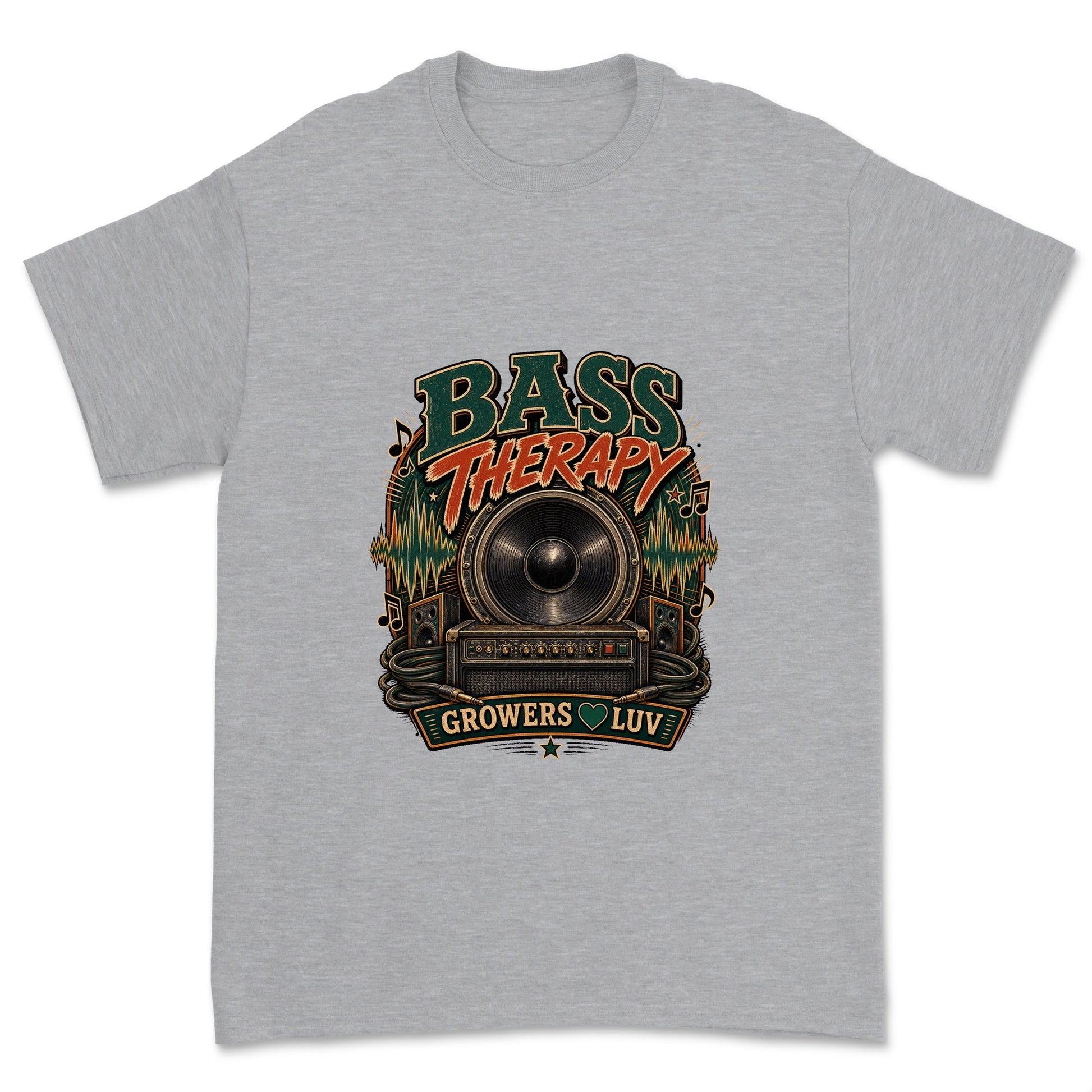 Bass Therapy Men's Gildan Graphic Tee in Sport Grey Heather