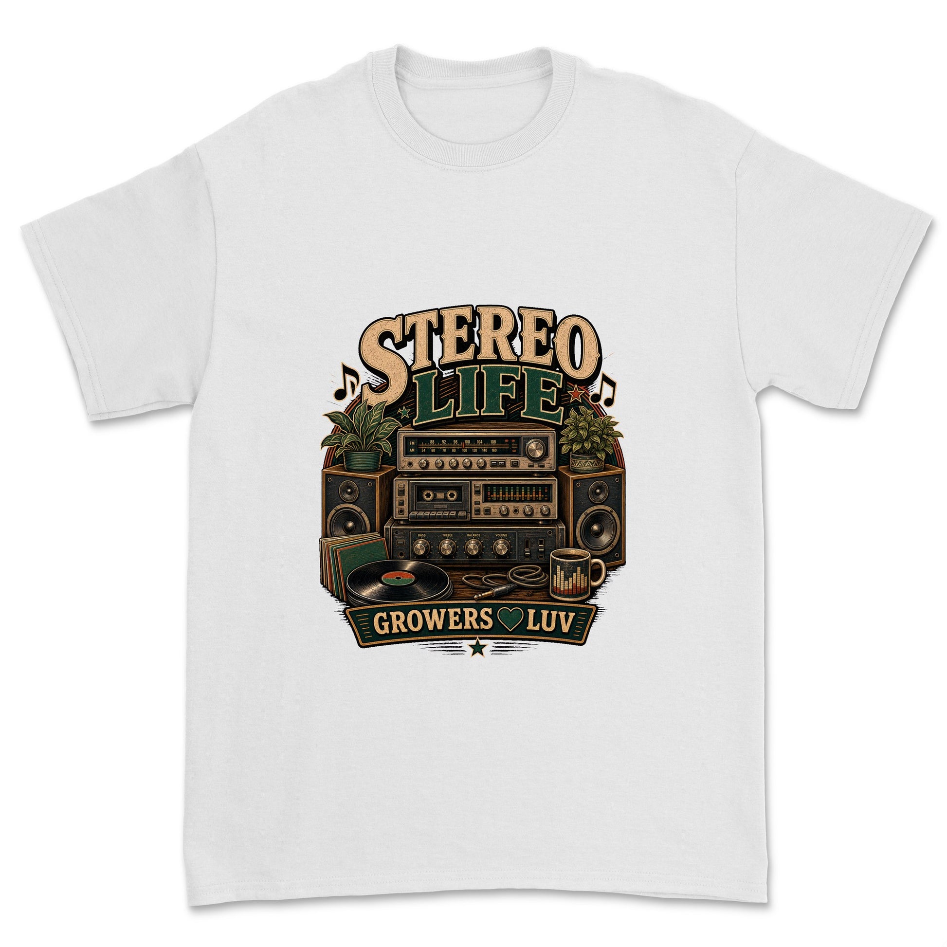 Stereo Life Men's Gildan Graphic Tee in White