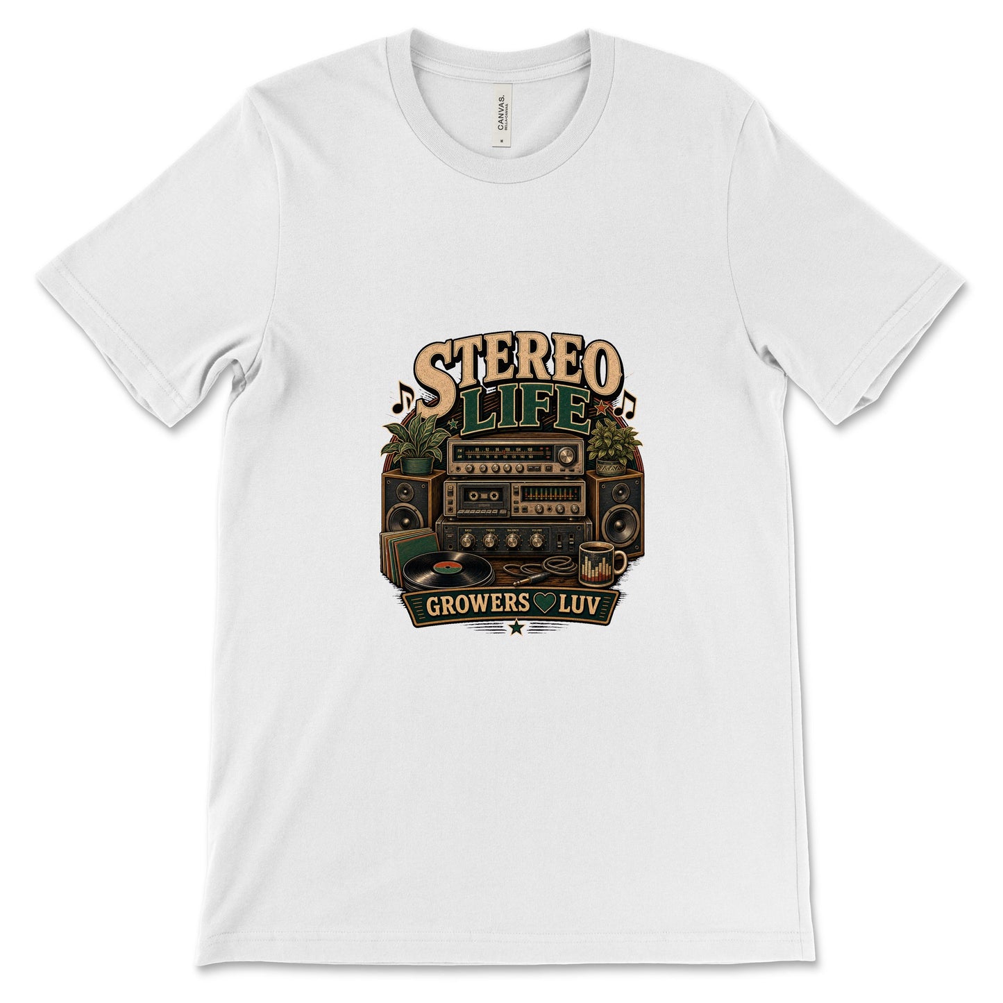 Stereo Life Women's Bella Canvas Graphic Tee in White