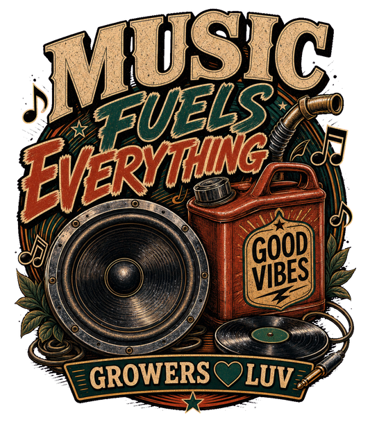 Music Fuels Everything Women's Bella Canvas Graphic Tee artwork detail