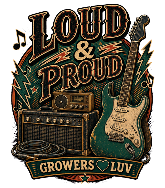 Loud And Proud Women's Bella Canvas Graphic Tee artwork detail