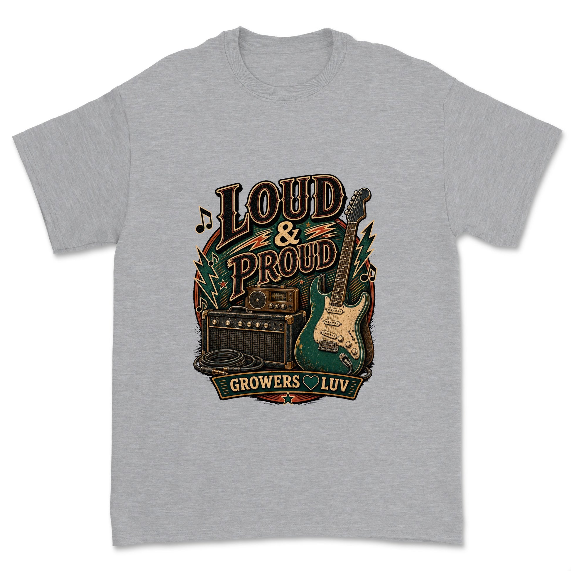 Loud And Proud Men's Gildan Graphic Tee in Sport Grey Heather