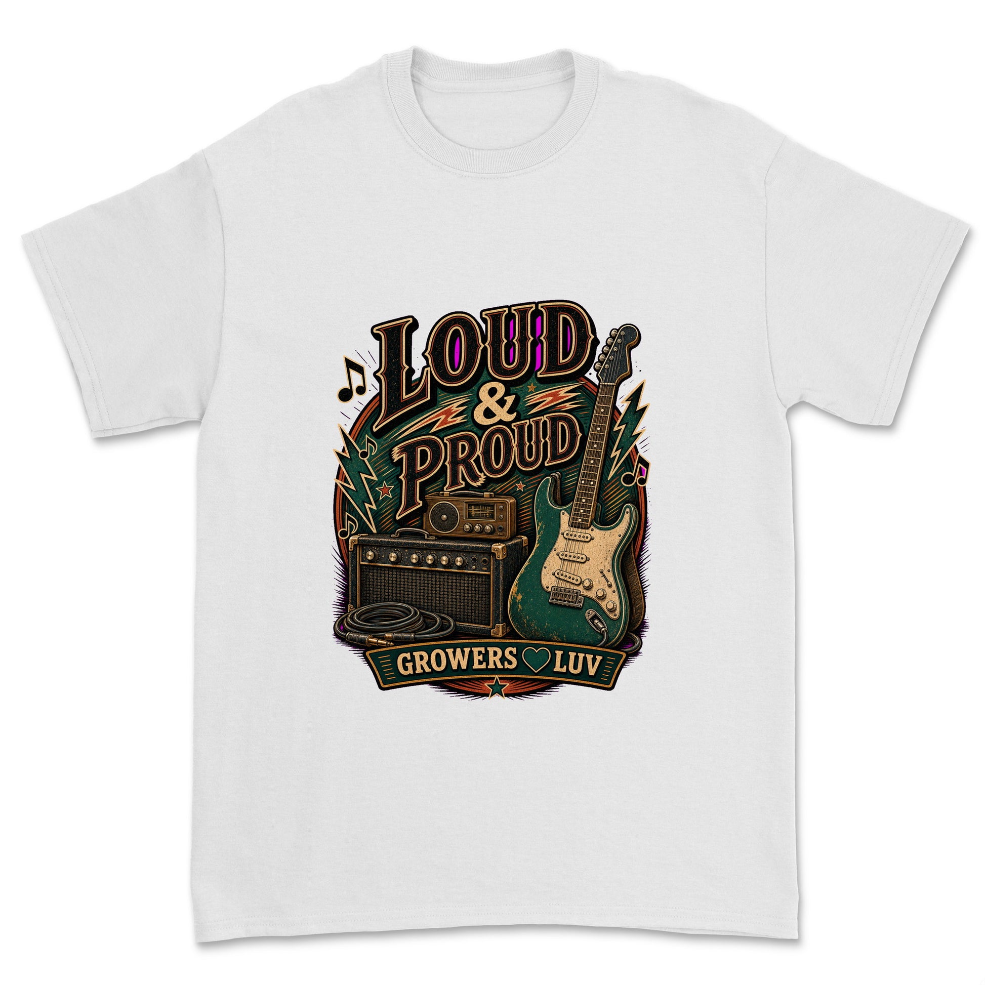 Loud And Proud Men's Gildan Graphic Tee in White