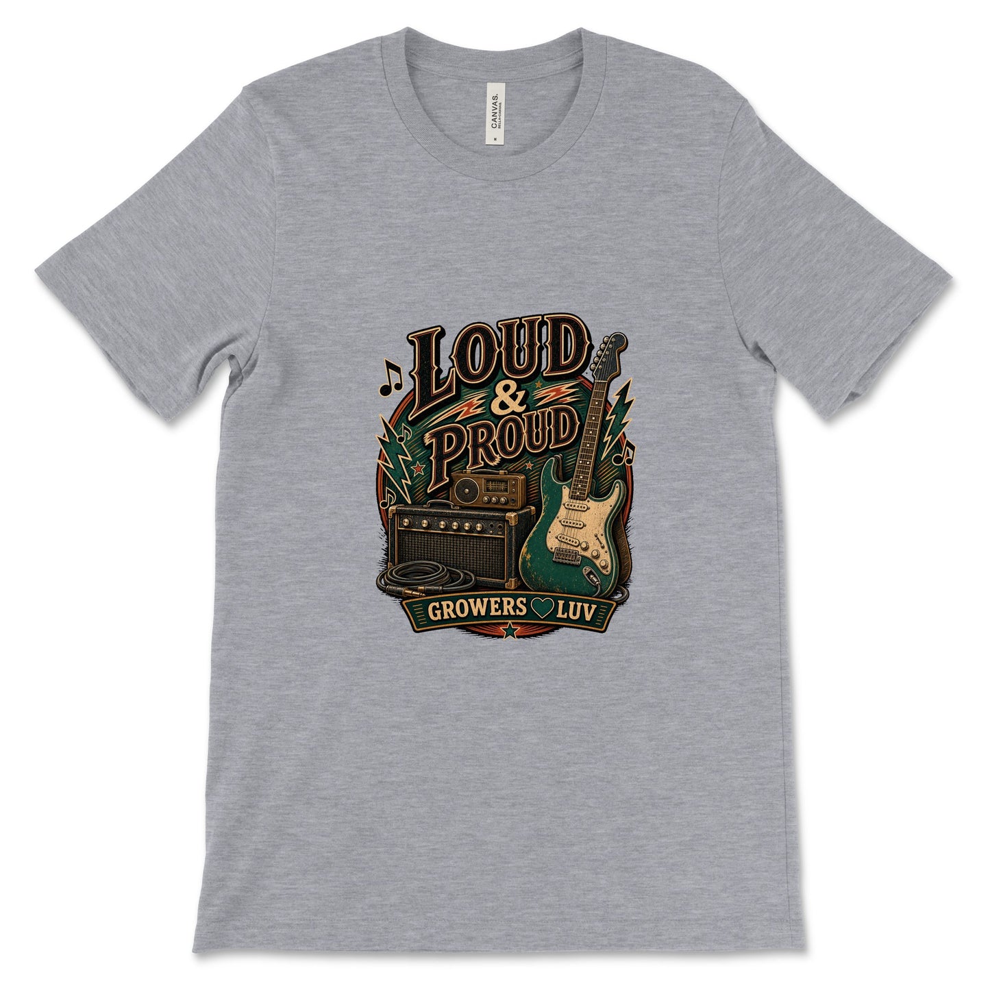 Loud And Proud Women's Bella Canvas Graphic Tee in Athletic Heather