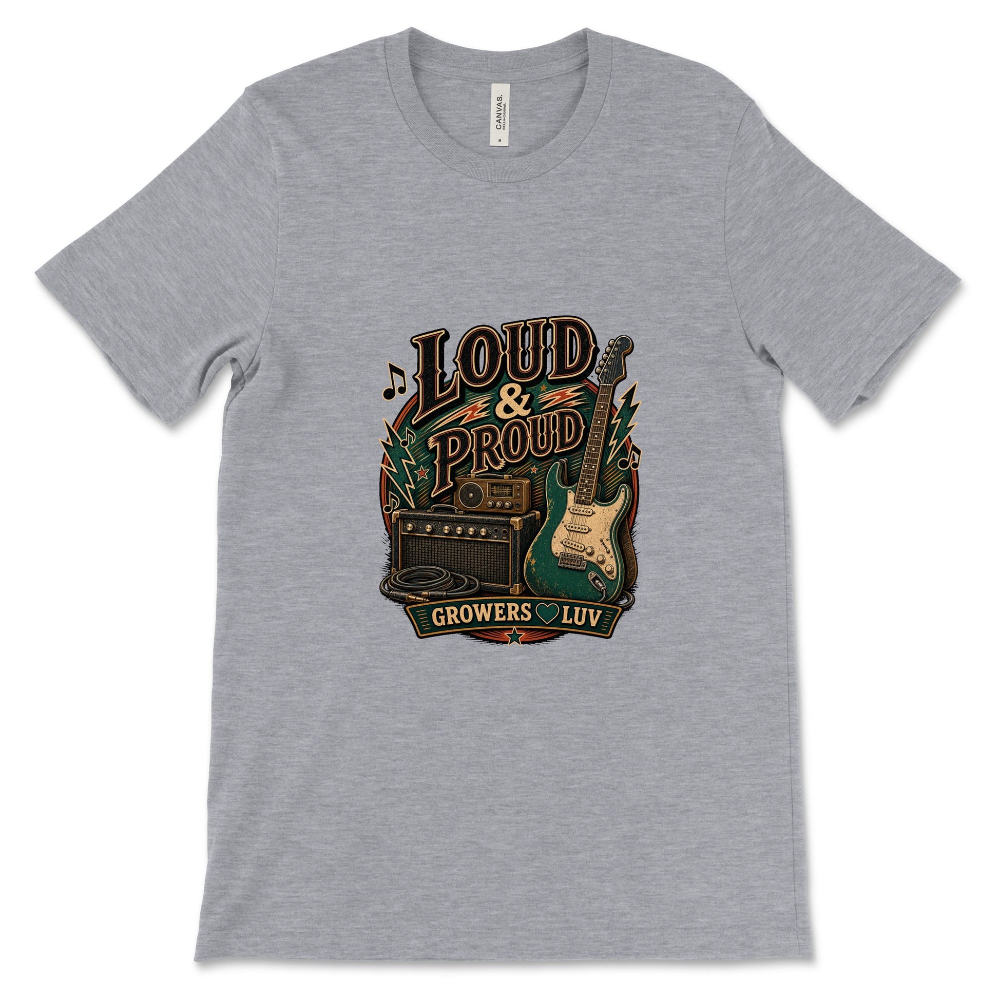 Loud And Proud Women's Bella Canvas Graphic Tee in Athletic Heather