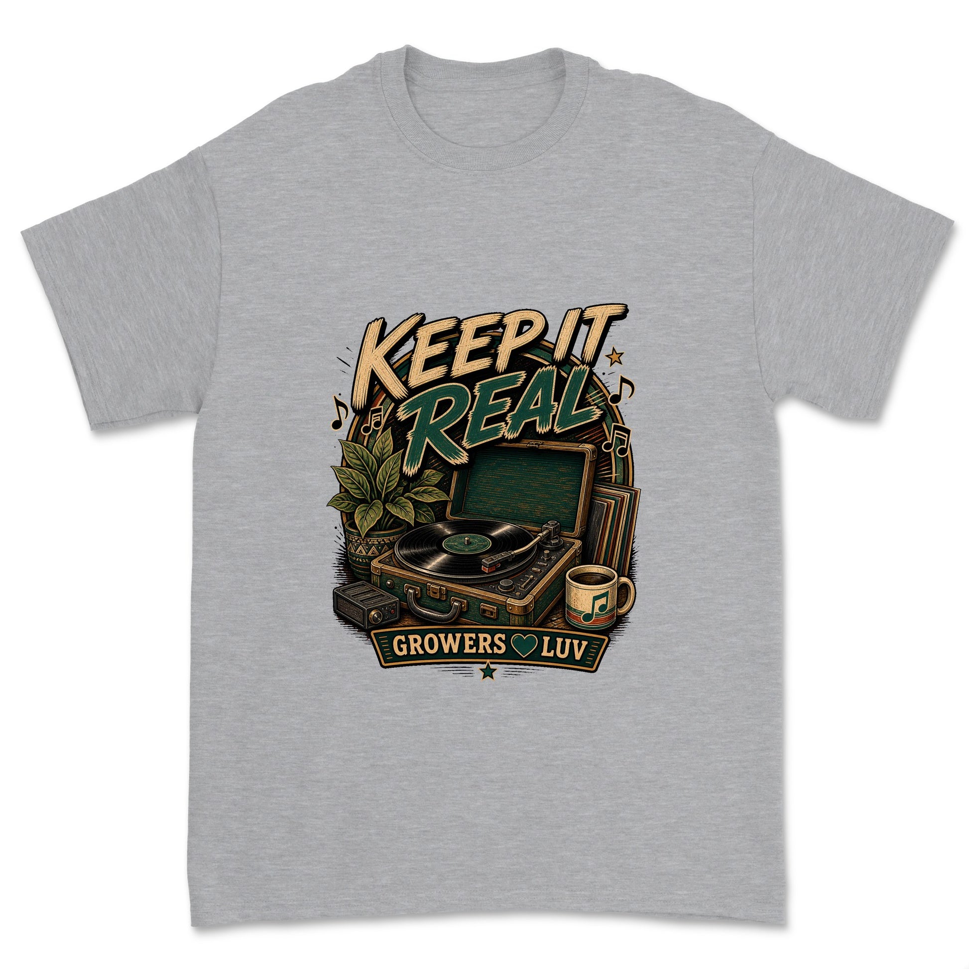 Keep It Real Men's Gildan Graphic Tee in Sport Grey Heather