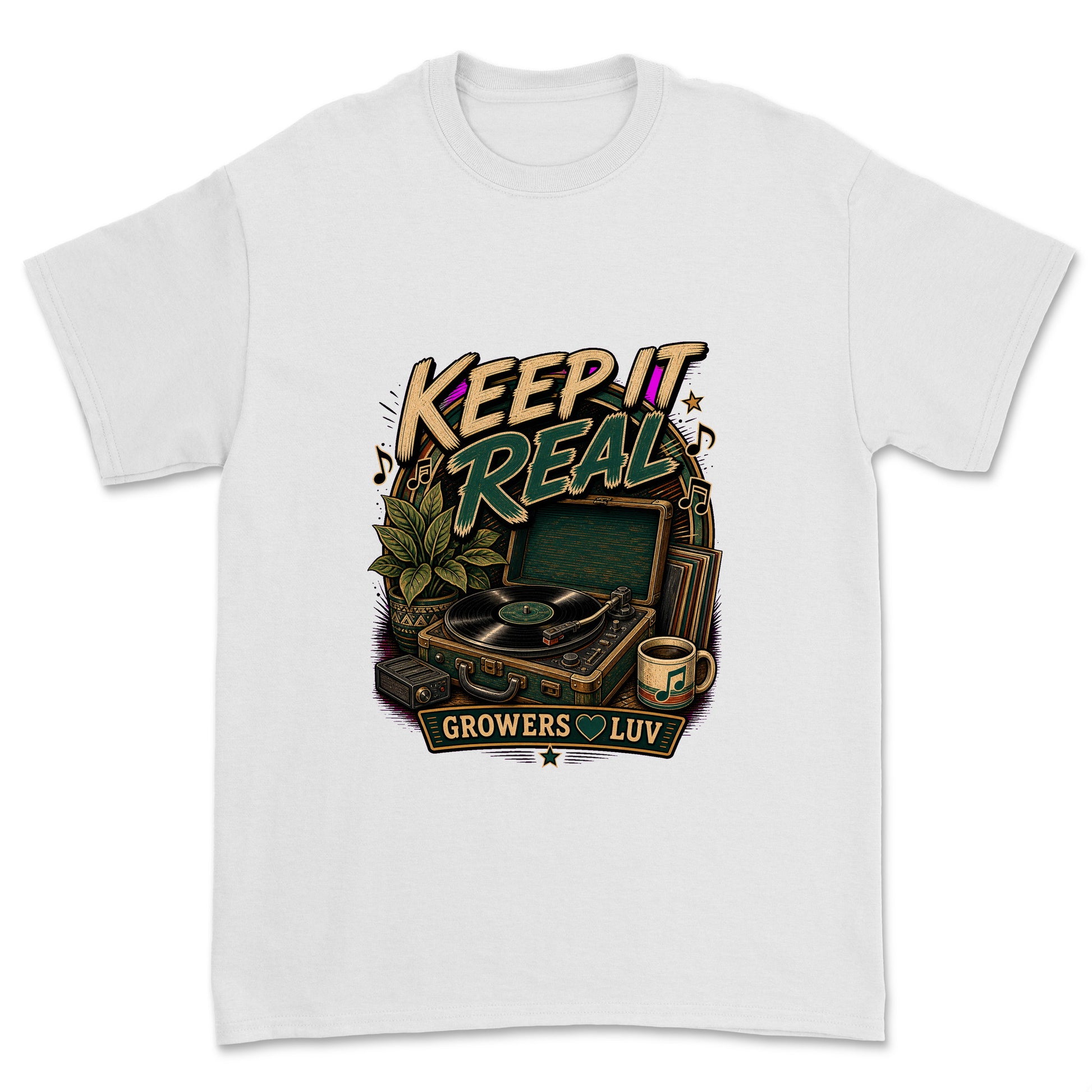 Keep It Real Men's Gildan Graphic Tee in White
