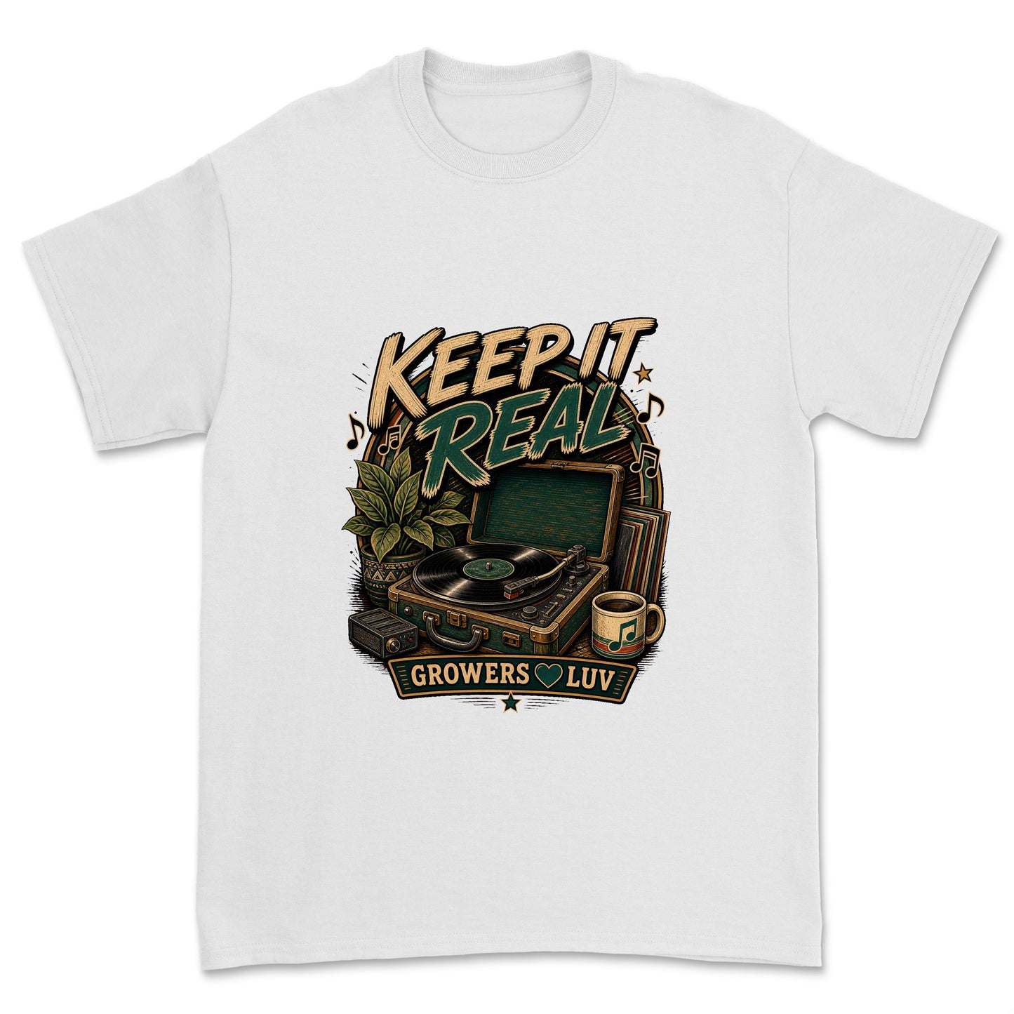 Keep It Real Men's Gildan Graphic Tee in White