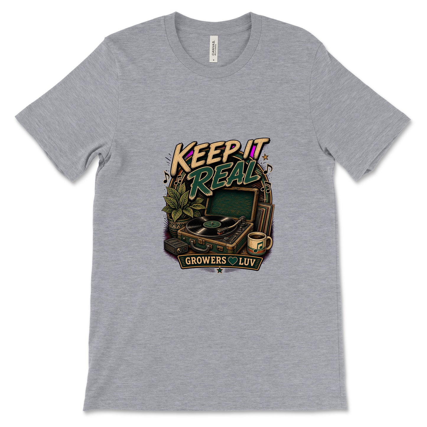 Keep It Real Women's Bella Canvas Graphic Tee in Athletic Heather