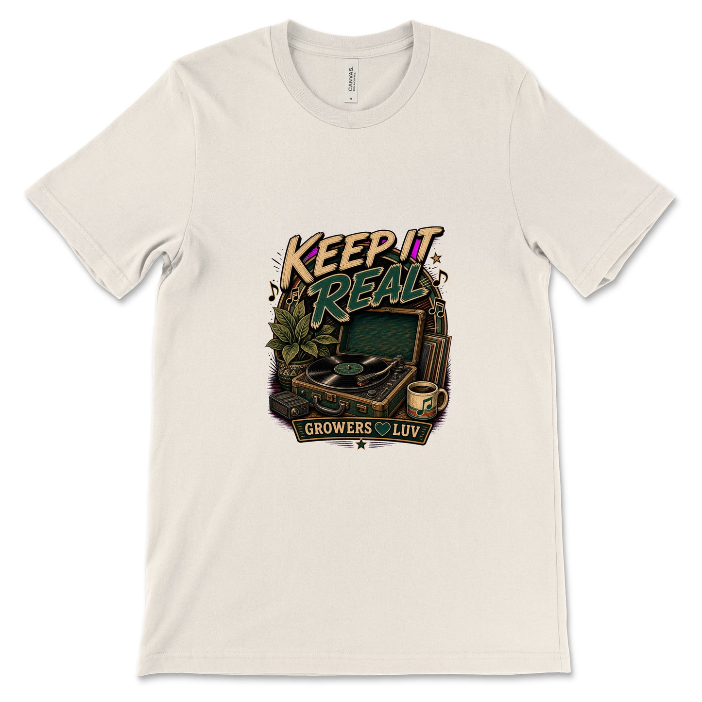 Keep It Real Women's Bella Canvas Graphic Tee in Natural