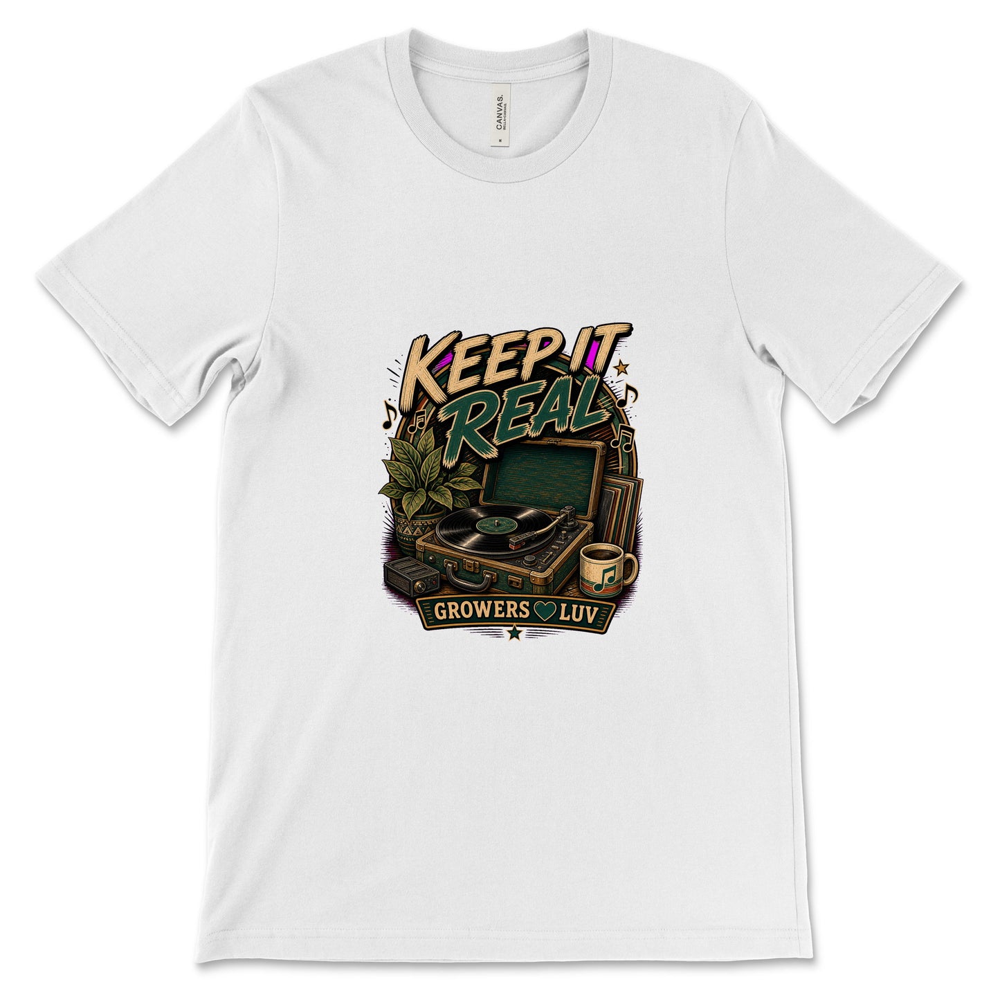 Keep It Real Women's Bella Canvas Graphic Tee in White