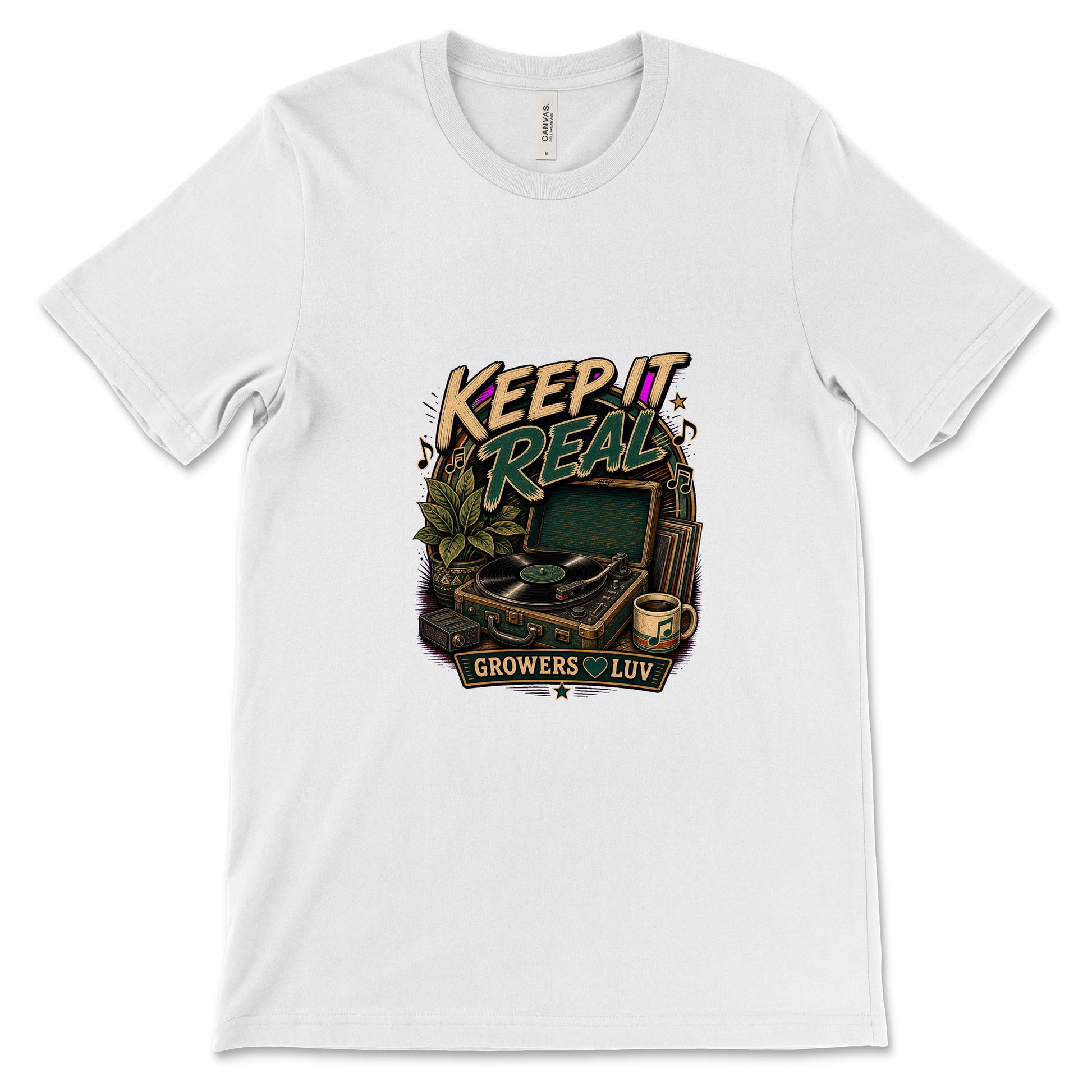 Keep It Real Women's Bella Canvas Graphic Tee in White