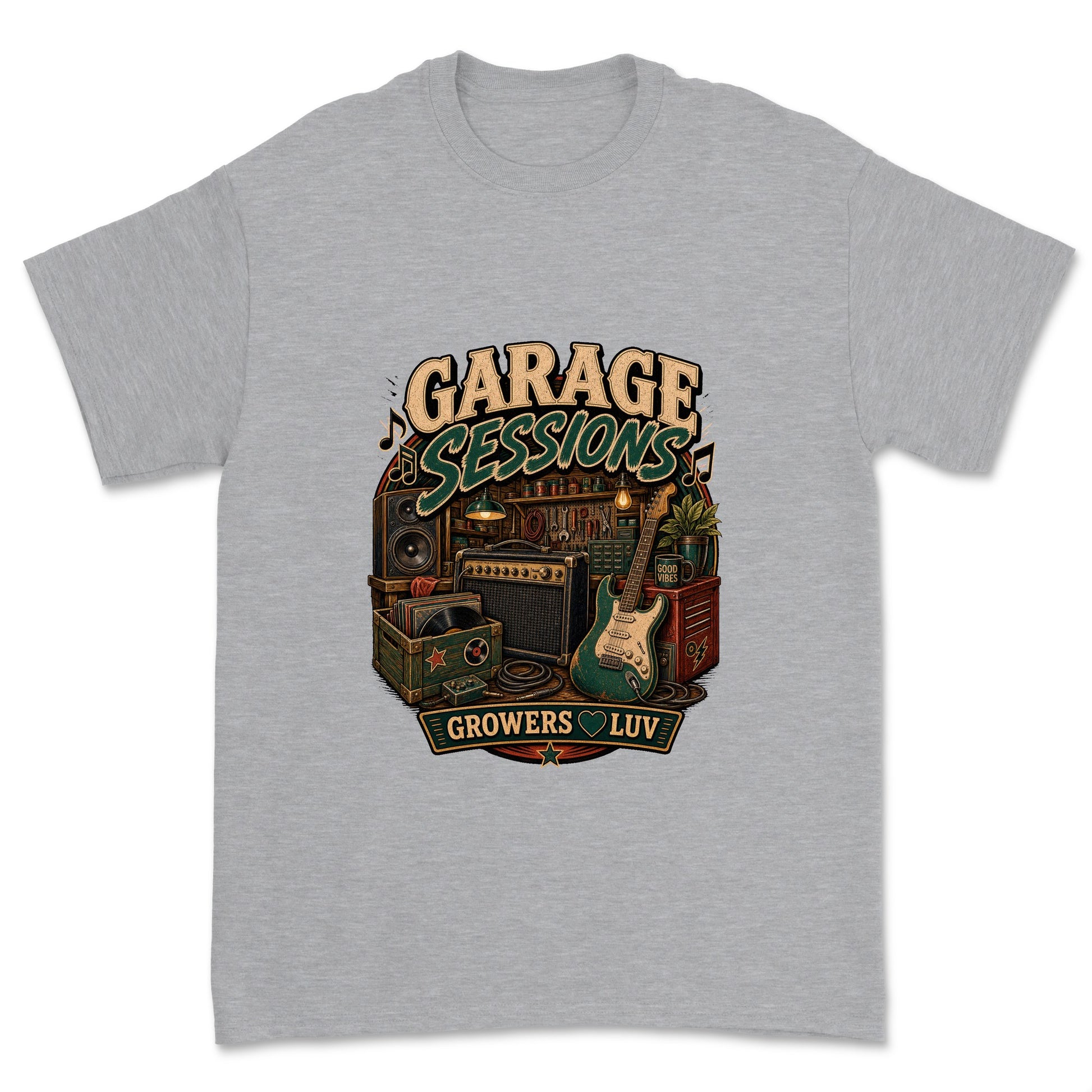 Garage Sessions Men's Gildan Graphic Tee in Sport Grey Heather