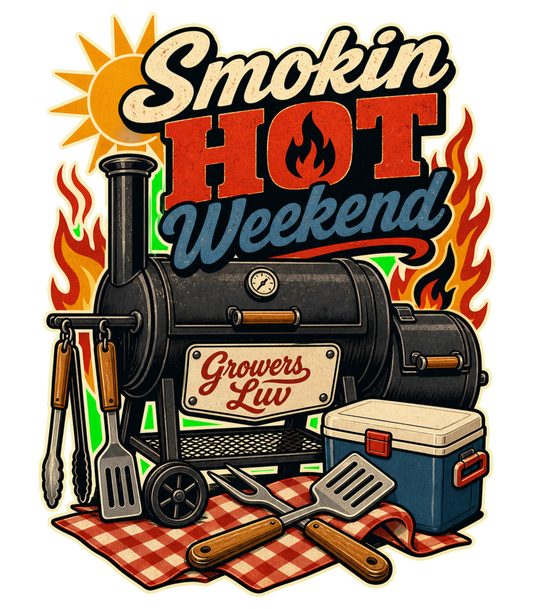 Smokin Hot Weekend Men's Gildan Graphic Tee artwork detail