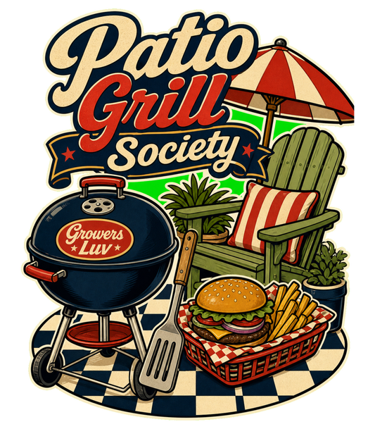 Patio Grill Society Men's Gildan Graphic Tee artwork detail