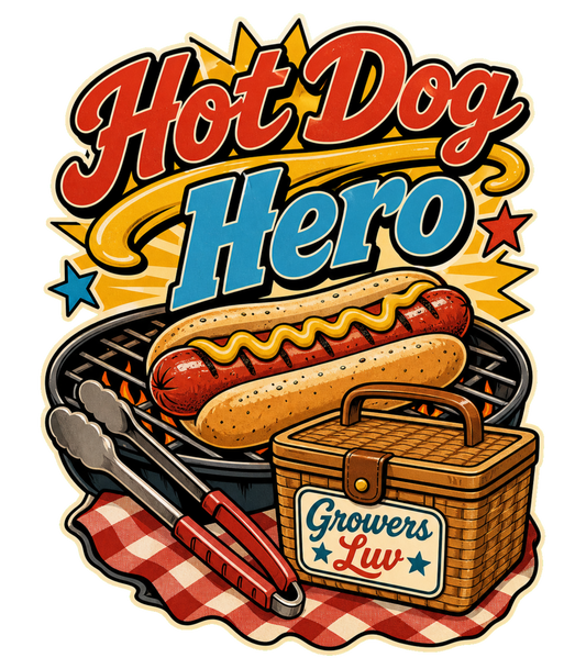 Hot Dog Hero Men's Gildan Graphic Tee artwork detail
