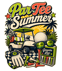 Par Tee Summer Large Natural Tote Bag