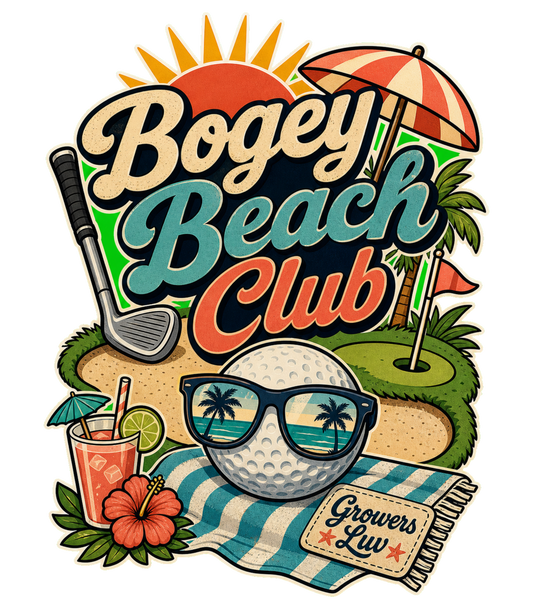 Bogey Beach Club Men's Gildan Graphic Tee artwork detail