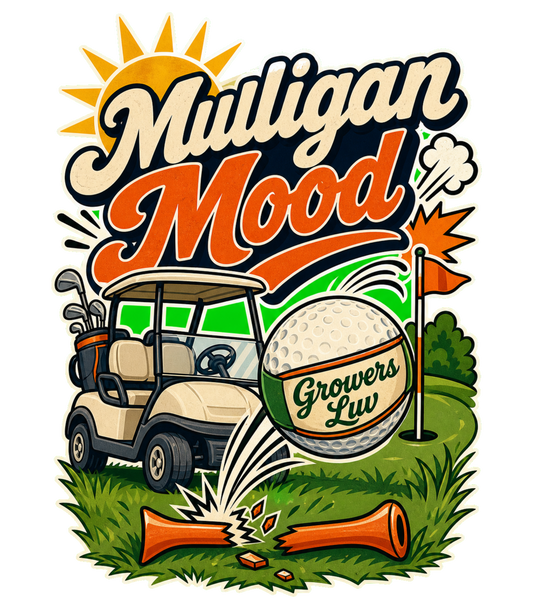 Mulligan Mood Men's Gildan Graphic Tee artwork detail
