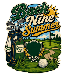 Back Nine Summer Large Natural Tote Bag