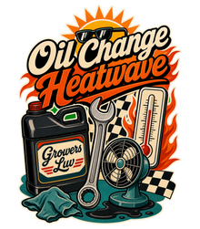 Oil Change Heatwave Large Natural Tote Bag