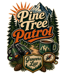 Pine Tree Patrol Large Natural Tote Bag