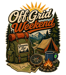 Off Grid Weekend Large Natural Tote Bag